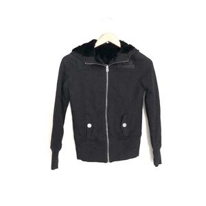 Armani Exchange reversible hooded sweater jacket